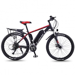HFJKD Biciclette Lega di magnesio Elettrico, all Terrain Mountain Bike, 36V 350W Rimovibile agli ioni di Litio E-Bike, per Outdoor Ciclismo Viaggi Lavoro,Rosso