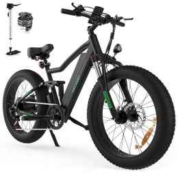 HITWAY Mountain bike elettriches HITWAY 26" 4, 0 Fat Tire Electric Bike, E-Bici，48V / 250W / 10Ah batteria al litio, bici elettrica，Shimano 7 marce, fino a 35-90 km