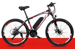 HSART Mountain bike elettriches HSART Ebike all Terrain da 26" Antiurto, Mountain Bike Elettrica Bicicletta Fuoristrada da 250W per Adulti, con Batteria agli Ioni Litio Rimovibile 36V 10Ah Bici Elettrica per Uomini e Donne, Rosso