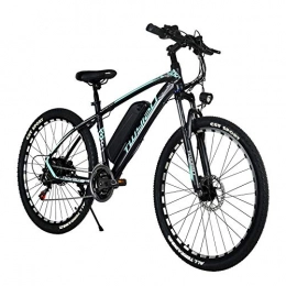 KUSAZ Mountain bike elettriches KUSAZ Bicicletta elettrica per Adulti e Giovani 350W 36V con Schermo LCD per Pneumatici per Passeggiate Sportive all'aperto-Cielo Blu