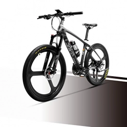 LANKELEISI Mountain bike elettriches LANKELEISI S600 MTB Mountain Bike in Fibra di Carbonio superleggera 18kg No Bici elettrica con Freno Idraulico con Shimano Altus (Nero Bianco)