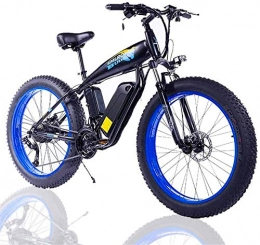 PIAOLING Bici Leggero Adulti Fat Tire bici elettrica, con grande capacità rimovibile agli ioni di litio (48V 500W) 27-Speed ​​Gear e tre modalità di funzionamento Clearance di inventario ( Color : Black blue )