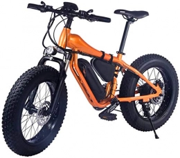 PIAOLING Bici Leggero Adulti Fat Tire bici elettrica, con grande capacità rimovibile agli ioni di litio (48V 500W) 27-Speed ​​Gear e tre modalità di funzionamento Clearance di inventario ( Color : Orange black )