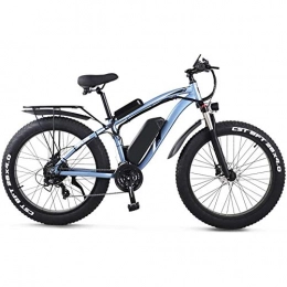 LIMQ Mountain bike elettriches LIMQ Bici Elettrica per Adulti Bici Elettrica per Pneumatici Grassi da 26 Pollici 1000W 48V 17AH Beach Cruiser Pedal Assist Mountain E-Bike, Blue