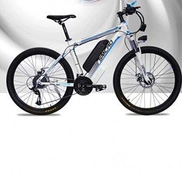  Mountain bike elettriches Lithium Battery Mountain Electric Bike Bicycle 26 inch 48V 15AH 350W 27 Speed ​​Ebike Potencia-Bianco Blu