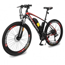 LYRWISHLY Mountain bike elettriches LYRWISHLY Biciclette for Adulti elettrici, ad Alta Acciaio al Carbonio Ebikes Biciclette all Terrain, 26" 36V 12Ah Rimovibile agli ioni di Litio Montagna-Bici for Mens (Size : Spokewheel 12Ah)