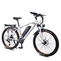 LZMXMYS Bici LZMXMYS Bici elettrica, 26 Pollici Bici Ruote in Lega di Alluminio 36V 13Ah Lithium Battery Mountain Bike Biciclette, 27 Trasmissione City Bike Leggero (Color : White)