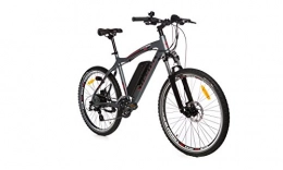 Moma Bikes 26", Sospensione Singola, Bicicletta E-MTB Alu 7V 36V350W Lithium Grigio