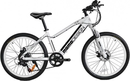 MOMO Design Bici Momo Design K2, Bicicletta Elettrica Mountain Bike, 26'', Velocità 25km / h, Autonomia 32km, Nero / Bianco