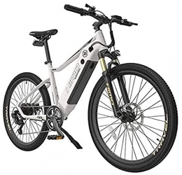 ZJZ Mountain bike elettriches Mountain bike elettrica da 26 pollici per adulti con batteria agli ioni di litio da 48 V 10 Ah / motore CC da 250 W, sistema a velocità variabile 7S, telaio in lega di alluminio leggero (colore: bianc