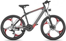ZJZ Bici Mountain bike elettrica leggera per adulti, bici elettrica da neve da 400 W Bicicletta elettrica da 26 pollici con pneumatici grassi con trasmissione a 27 velocità e freni a disco idraulici e forcella