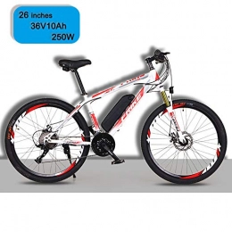 Super-ZS Bici Mountain Bike elettrica per Adulti a 27 velocit, Batteria al Litio da 250 W / 36 V 10 Ah / Pneumatico da 26 Pollici / velocit Massima 35 km / h Bicicletta elettrica all'aperto