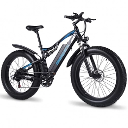 Shengmilo Mountain bike elettriches MX03 Bicicletta elettrica per adulti 26 * 4.0 Fat Tire 48V 17Ah Batteria di grande capacità 7 velocità Mountain Bike Bici da neve (17Ah + 1 batteria ricambio)