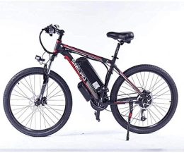 PARTAS Bici PARTAS 2020 aggiornato bici di montagna elettrica 1000W / 500W 26 bicicletta elettrica estraibile 48V 13Ah della batteria 21 Velocità Shifter Ebike (Color : Black red)