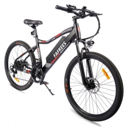HFRYPShop Mountain bike elettriches Pratico Bici Elettrica Mountain Bike 250W, Batteria di Grande Capacità 36V / 11, 6AH | Shimano a 7 velocità | Fino a 25km / h | 40-90 km (black)