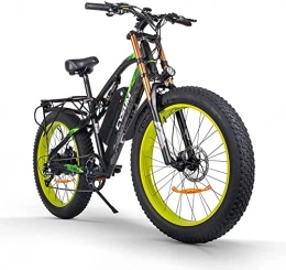 RICH BIT Bici RICH BIT CM-900 Bicicletta elettrica per adulti Cyclette elettrica senza spazzole 48V, batteria al litio 17Ah Freno idraulico rimovibile per mountain bike (Nero verde)