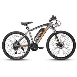 ROCKSHARK Mountain bike elettriches ROCKSHARK Bicicletta elettrica telaio in alluminio da 26 pollici, 350 W, cambio Shimano a 21 marce, forcella ammortizzata con batteria da 36 V, 10, 4 Ah, telaio da 17", colore: grigio