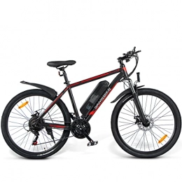 Samebike Bici SAMEBIKE Mountain bike elettrica da 350 W, motore 36 V, 10 Ah, batteria agli ioni di litio, 26 pollici, bicicletta elettrica per uomo e donna (nero)