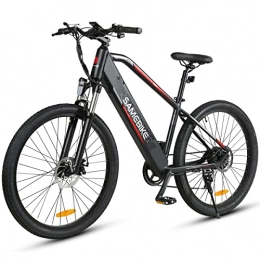 Samebike Mountain bike elettriches SAMEBIKE MY275 Biciclette elettriche con batteria rimovibile 48V 10.4AH Biciclette elettriche per pendolari da montagna 27, 5 pollici per adulti Nero