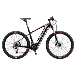 SAVADECK Bici SAVADECK Knight9.0 Carbon Fiber e-bike elettrica Mountain Bike Pedalec con pedale assistita Shimano DEORE XT M8000 22S e rimovibile 36V / 10.4Ah SAMSUNG Li-ion Battery (27.5*17'')