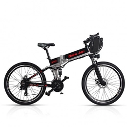 Sharma Nia M80 - Bicicletta elettrica pieghevole, mountain bike, a 21 velocità, 48 V x 350 W, 26”, con doppia sospensione, con display LED, pedalata assistita, Black Spoke Wheel Double Battery