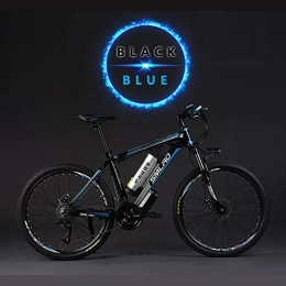 SMLRO Mountain bike elettriches SMLRO C6 Bici elettrica a 27 velocit Bici da 26 Pollici Mountain Bike Batteria al Litio 48V Bici assistita elettrica, adottare Freno a Disco Olio (Black Blue 10Ah, Standard)