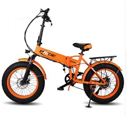 TX Bici elettrica 48V10A Elettrico 20"4.0 Fat Tire ebike Pieghevole in Alluminio 350 W Potente Bicicletta elettrica Mountain/Neve/Spiaggia, Gialla