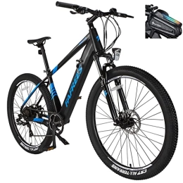 Fafrees Bici Ufficialmente ] Fafrees Bicicletta elettrica da 27, 5 pollici, con motore da 250 W, batteria rimovibile da 36 V, 10 Ah, velocità massima 25 km / h - blu