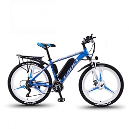 UNOIF Bici UNOIF 26" Biciclette Elettriche per Adulti, Lega Ebikes Biciclette all Terrain, 13Ah Rimovibile agli Ioni di Litio Montagna-Bici per La Mens, Black Blue