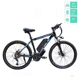 UNOIF Bici UNOIF 26 '' Electric Mountain Bike con Rimovibile Grande capacità della Batteria agli ioni di Litio, 48V / 13Ah Ebike Città Bicicletta con 350W del Motore Brushless Posteriore per Adulti, Black Blue