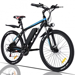 Vivi Bici VIVI Bicicletta Elettrica 350W Bici Elettriche, Bici Elettrica per Adulti, Mountain Bike Elettrica 26", Batteria da 10.4Ah, Velocità di 32 km / h, 3 Modalità di Lavoro (Blu)
