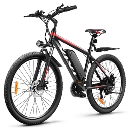 Vivi Bici Vivi H6, Mountain Bike, Biciclette elettriche, Bici da Città Unisex-Adulto, 26 Pollici Rosso, 26 Inches