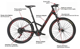 WEMOOVE Sport Mountain bike elettriches Wemoove - VTC elettrica semi-rigida serie 900, 27, 5", Shimano SLX 11 V, 17, 5 kg