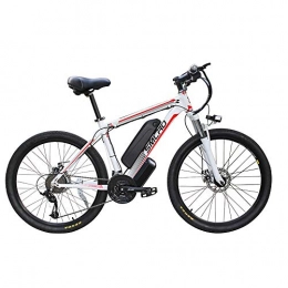 WFIZNB Mountain bike elettriches WFIZNB Mountain Bike elettriche, 26 '' Bicicletta elettrica con Le Bici smontabile 48V13AH Lithi Fuoristrada con Super Leggero in magnesio al, White Red
