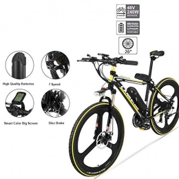 WHYTT Mountain bike elettriches WHYTT 26 Pollici Mountain Bike elettrica Sport Pieghevole, Bici elettrica da 48 V a 21 velocità, Forcella Ammortizzata bloccabile, Bicicletta servoassistita con Display LCD Adatta