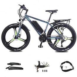 WXX Bici WXX Adulta della Bicicletta elettrica, 26 inch Electric Mountain Bike, 8Ah Batteria al Litio 36V / 350W 27 a velocità variabile Boost Bici, per Esterno in Bicicletta, Gray Green, 10AH