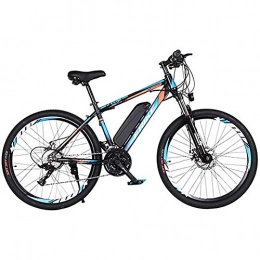 WXX Bici WXX Adulta della Bicicletta Elettrica, Pieghevole da 26 Pollici 36V Mountain Bike con 10AH Batteria al Litio Damping 27 Speed City Biciclette, per Esterni Trave Casual, Blu
