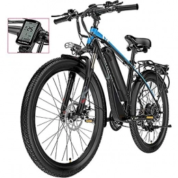 WXX Mountain bike elettriches WXX Bici Elettrica della Montagna con Il Sedile Posteriore, 26"21 velocit Impermeabile Bici Elettrica, 400W con Rimovibile 48V 13Ah agli Ioni di Litio della Bicicletta Ebike, Black Blue, 48V 10.4AH