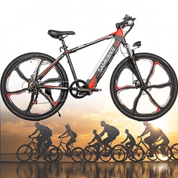 WZFANJIJ Mountain bike elettriches WZFANJIJ E-Bike, Bici Elettrica a Pedalata Assistita, Motore Brushless High Speed a 5 velocità da 350W e Batteria da 36 V, 8 Ah, Ruote da 26" e Cambio