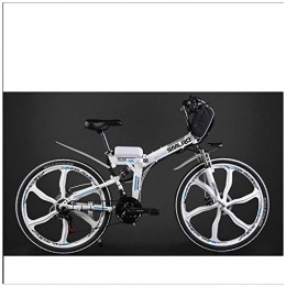 Xiaotian Bici Xiaotian Ciclomotore Adulto Pieghevole per Bici da Strada City Mountain Bike, Batteria al Litio 48V, Batteria a 26 Pollici, Bianco