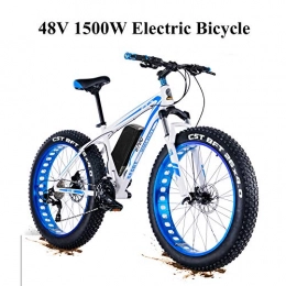 XTD Bici XTD Aggiornamento 48V 1500W di Montagna Elettrica della Bicicletta, 26 Pollici Fat Tire E-Bike (50-60 Km / H) Sospensione Cruiser Mens Bici Completa Batteria al Litio per Adulti MTB Dirtbike A