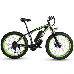 XXCY Mountain bike elettriches XXCY Bicicletta elettrica da Uomo E-Bike Fat Snow Bike 1000W-48V-13Ah Li-Batteria 26 * 4.0 Mountain Bike MTB Shimano 21-velocità Freni a Disco Intelligent Electric Bike (Verde)