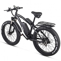 YX-ZD Bici YX-ZD 26"Bici da Strada Elettrica 1000 W 27 velocità Mountain Bike Snow Bike 48V17ah Batteria al Litio 4.0 Fat Tire E-Bike Freno A Disco Idraulico, Nero