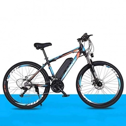 ZXPAG Mountain Bike Elettrico, Bicicletta elettrica da 26 Pollici in Acciaio al Carbonio ad Alta Potenza 36V / 8Ah Batteria al Litio ad Alta efficienza con autonomia chilometrica 30-50Km,Blu
