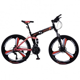 WXLSQ Bici 26 in Outroad Mountain Bike per adulti, 27 biciclette velocità Folding Bike doppio freno a disco, all'aperto corsa in bicicletta, Ammortizzatore primavera, veloce-velocità confortevole, Arancia, 26in