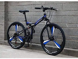 Adult-bcycles BMX Folding Bike Mountain for adulti, acciaio al carbonio Telaio, doppio freno a disco, Full Suspension for gli uomini le donne for bicicletta ( Color : E , Size : 26 inch 27 speed )