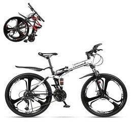 JYCTD Bici Bicicletta per adulti pieghevole, corsa fuoristrada con doppio assorbimento degli urti a velocità variabile da 26 pollici, con blocco dell'ammortizzatore anteriore, 4 colori, adatta per altezza 165-1