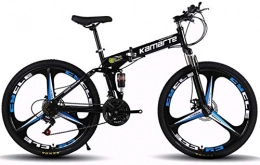 HongLianRiven Bici BMX Folding Bike, bicicletta della montagna, Hard Tail Bike, 26inch 21 / 24 / 27 Velocit biciclette, sospensione MTB completa, Studente di Variable Speed Bike 6-24 ( Color : Black , Size : 24 speed )