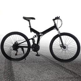 DDZcozy Bici DDZcozy - Mountain bike pieghevole, 26 pollici, 21 marce, freno a disco in acciaio al carbonio, adatta per adulti, per sport all’aria aperta