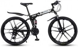 DHINGM Bici DHINGM 26in 24 velocità Mountain Bike for Adulti Alluminio Leggero Completa Sospensione Frame Forcella della Sospensione del Freno a Disco Forte capacità portante Anti-Shock